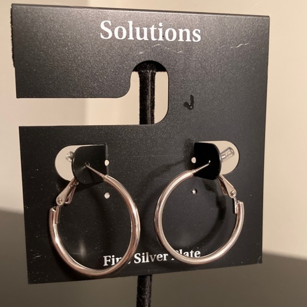 Solutions Silver Hoop Earrings